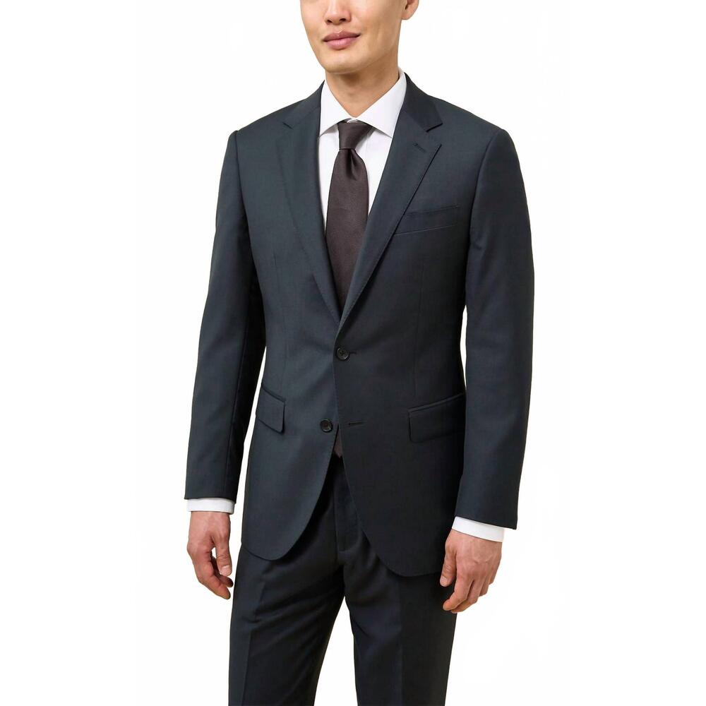 NEW SPIER & MACKAY rowe and taylor merino wool suit jacket in dark green